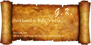 Gottwald Károly névjegykártya