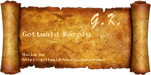 Gottwald Károly névjegykártya